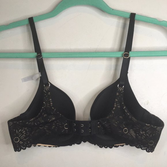 Aerie Lightly Lined Bra Black w/Lace - Picture 2 of 8